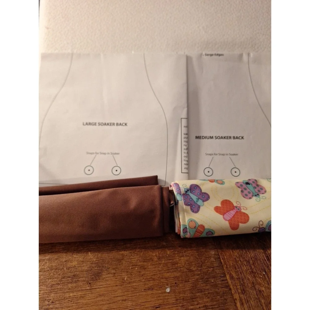 2ct Pul‎ Fabric Fabric  & Paper Pattern for Diaper Covers